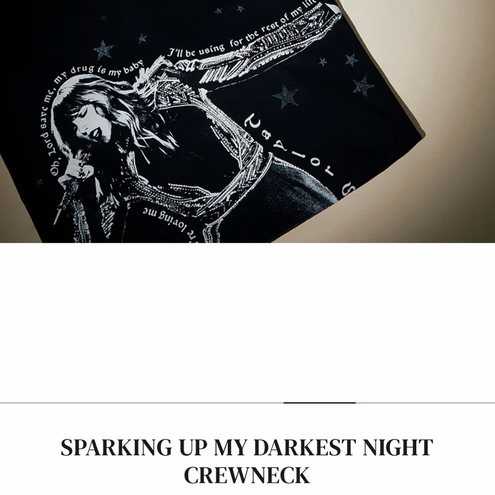 Taylor Swift SPARKING UP MY DARKEST NIGHT CREWNECK - Picture 4 of 4